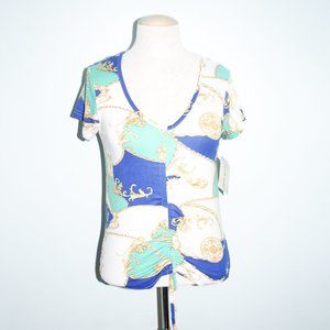 eyelash graphic stretch knit top